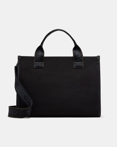 Patch Tote Bag - Black Gunmetal