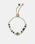 Nostalgia Toggle Wrist Bracelet - Black White