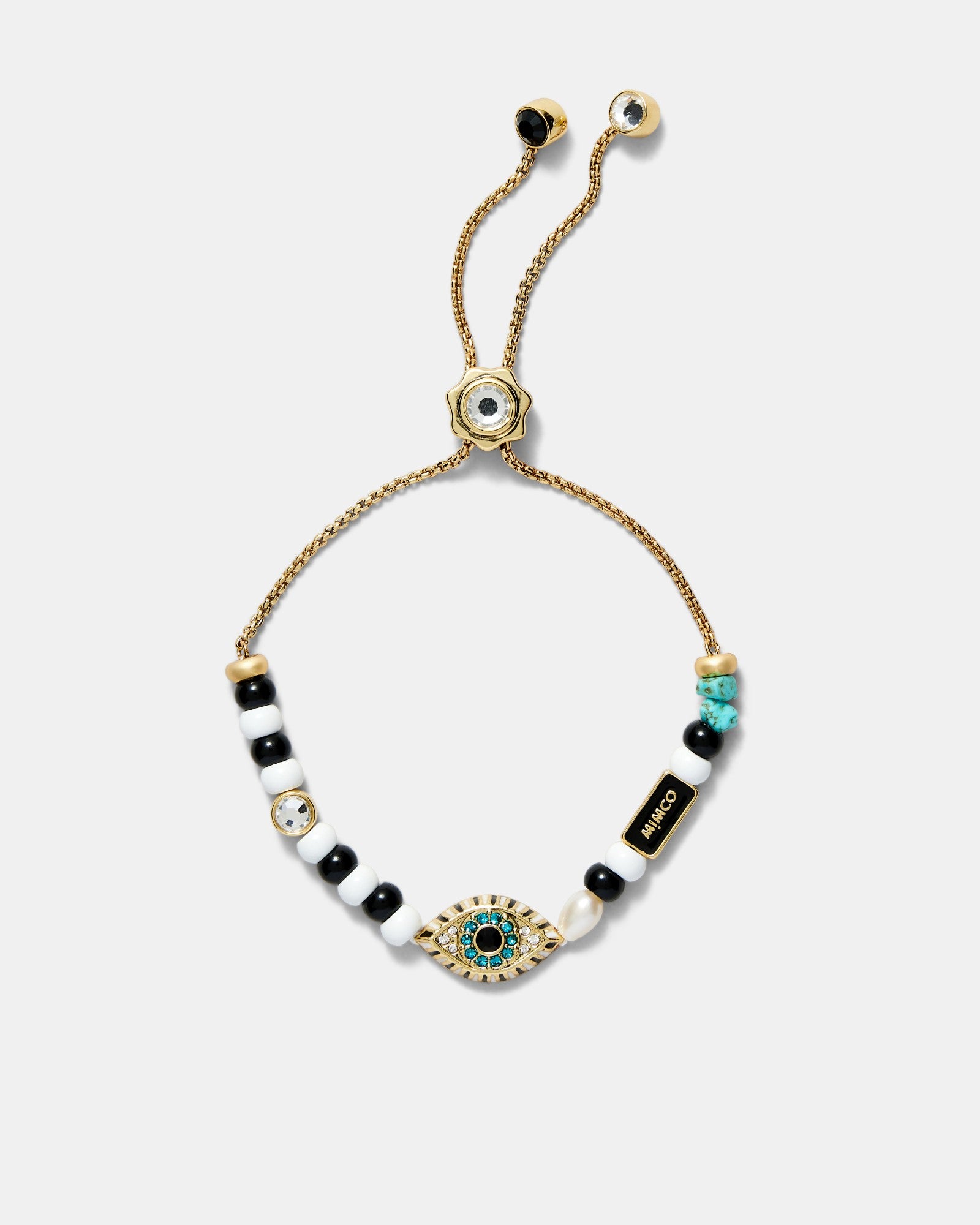 Nostalgia Toggle Wrist Bracelet - Black White