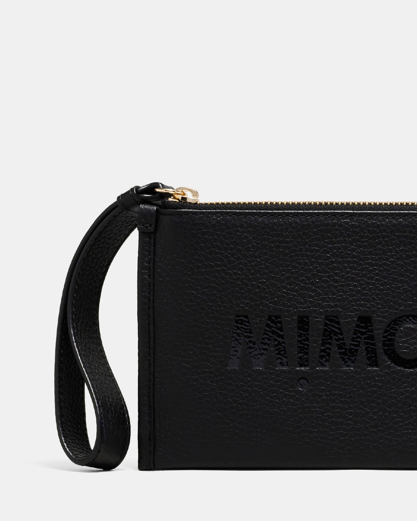 Patch Leather Pouch - Black Light Gold
