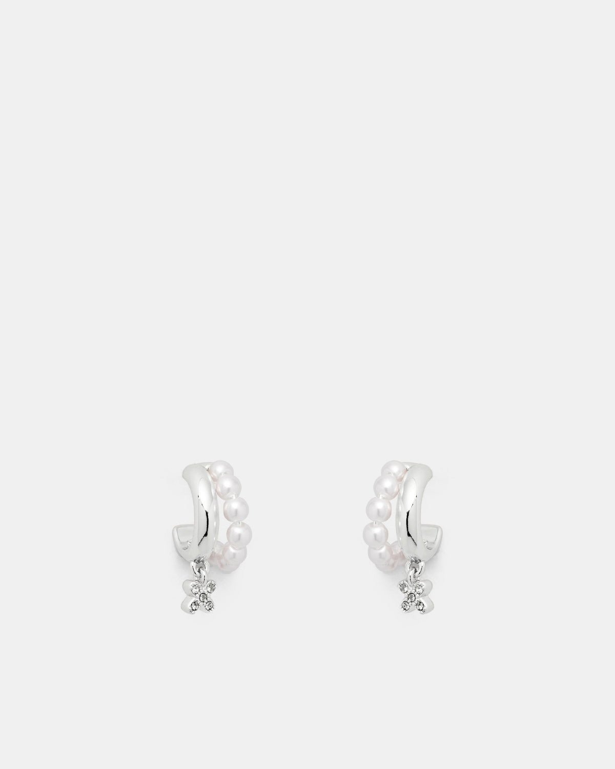 Reminiscent Duo Hoop Earrings - Silver