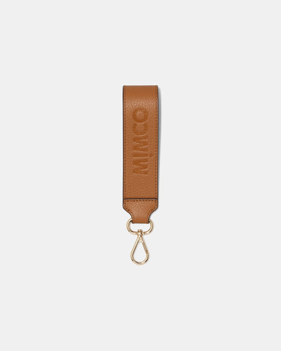 Patch Leather Keyring - Caramel