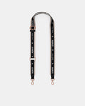 Mim 96 Webbing Bag Strap - Black Rose Gold