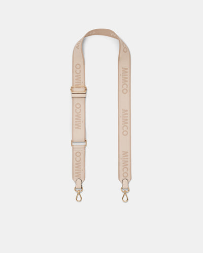 Stripe Webbing Bag Strap - Pearl