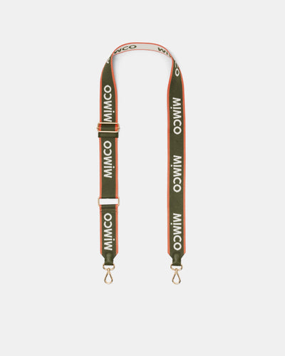 Stripe Webbing Bag Strap - Winter Moss