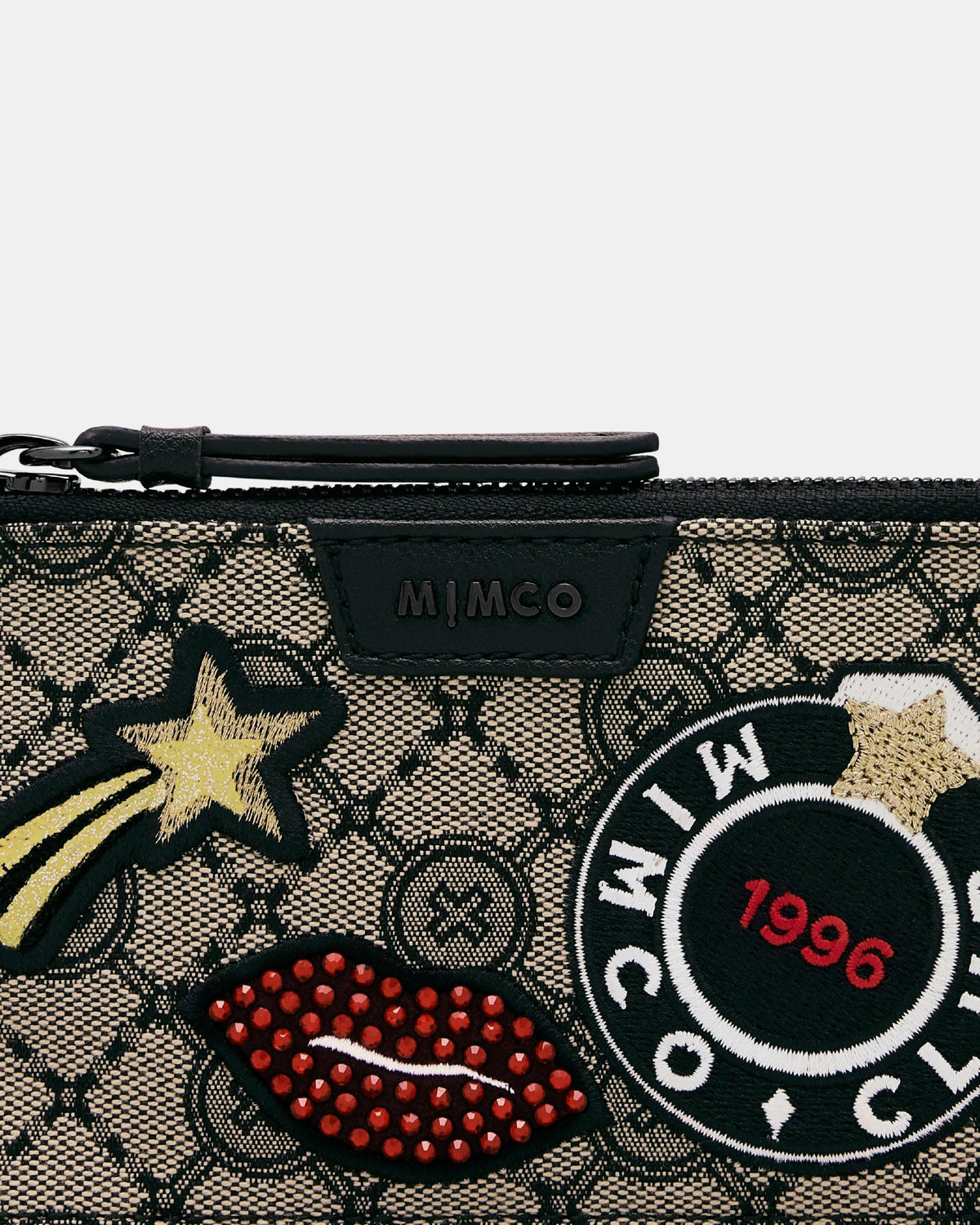 Mim-Gram Varsity Wallet - Black Gunmetal