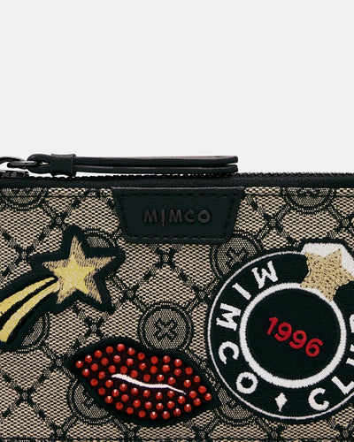 Mim-Gram Varsity Wallet - Black Gunmetal