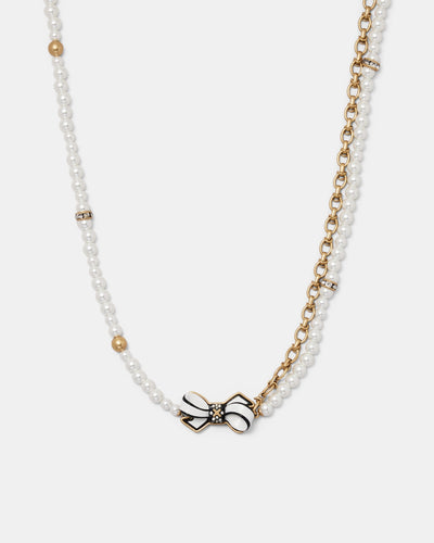 Revival Long Necklace - Black White