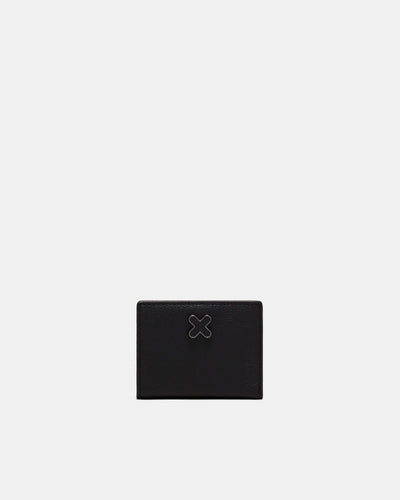 Hendrix Card Wallet - Black Gunmetal