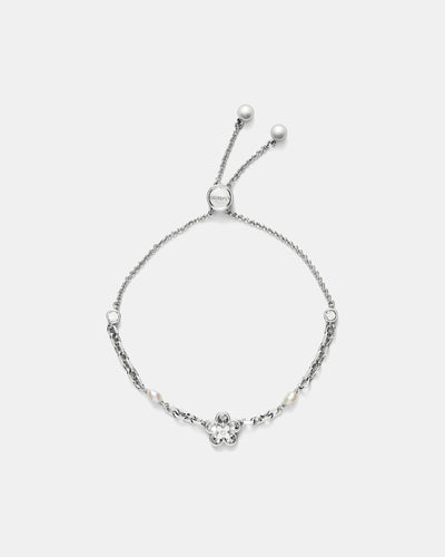 Fleur Toggle Bracelet - Silver