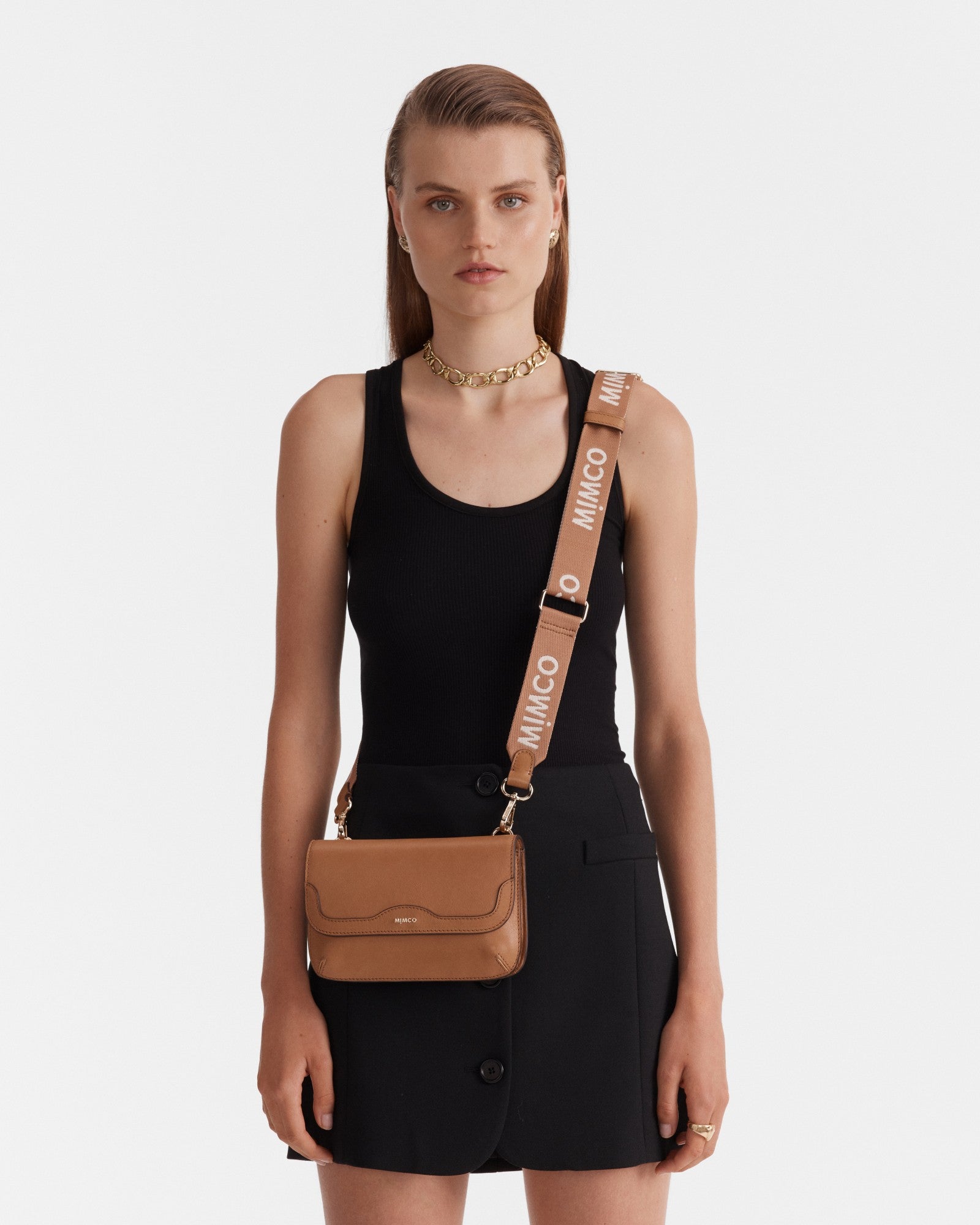 Jett Flapover Crossbody Bag - Caramel