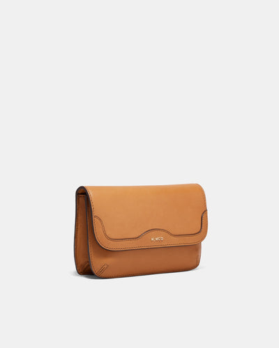 Jett Flapover Crossbody Bag - Caramel
