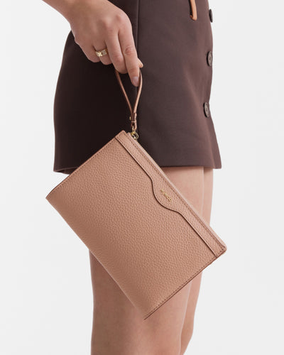 Jett Medium Pouch - Almond