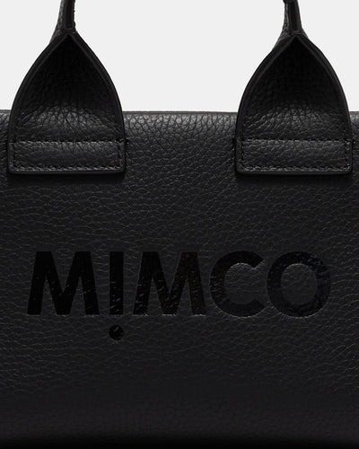 Patch Leather Micro Tote Bag - Black Light Gold