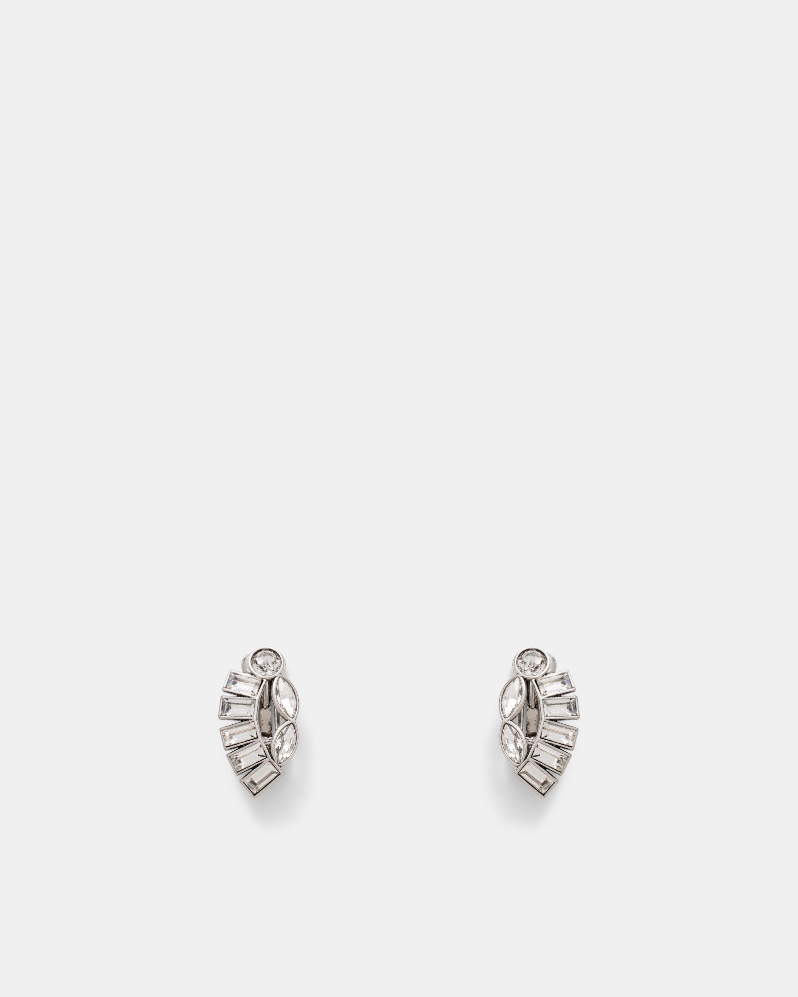 Armour Clip-On Earrings - Silver