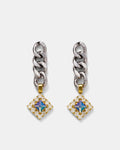 Space Dust Drop Earrings - Silver