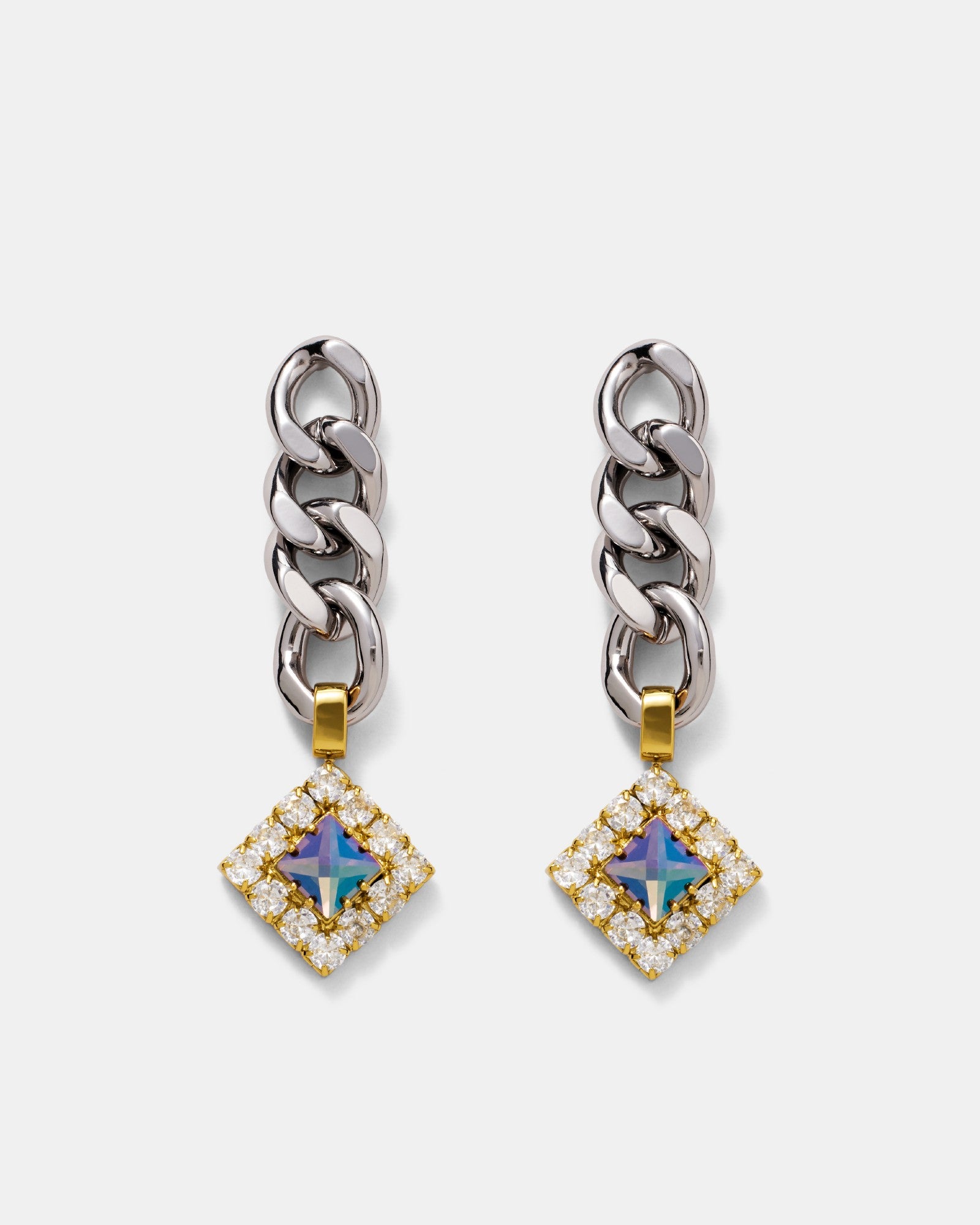 Space Dust Drop Earrings - Silver