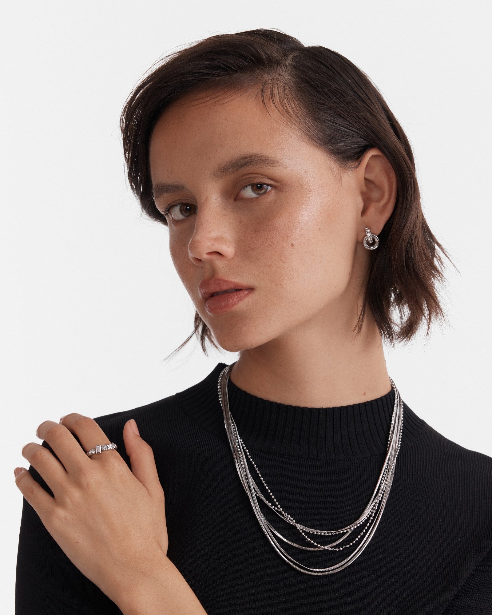 Circulate Stud Earrings - Silver