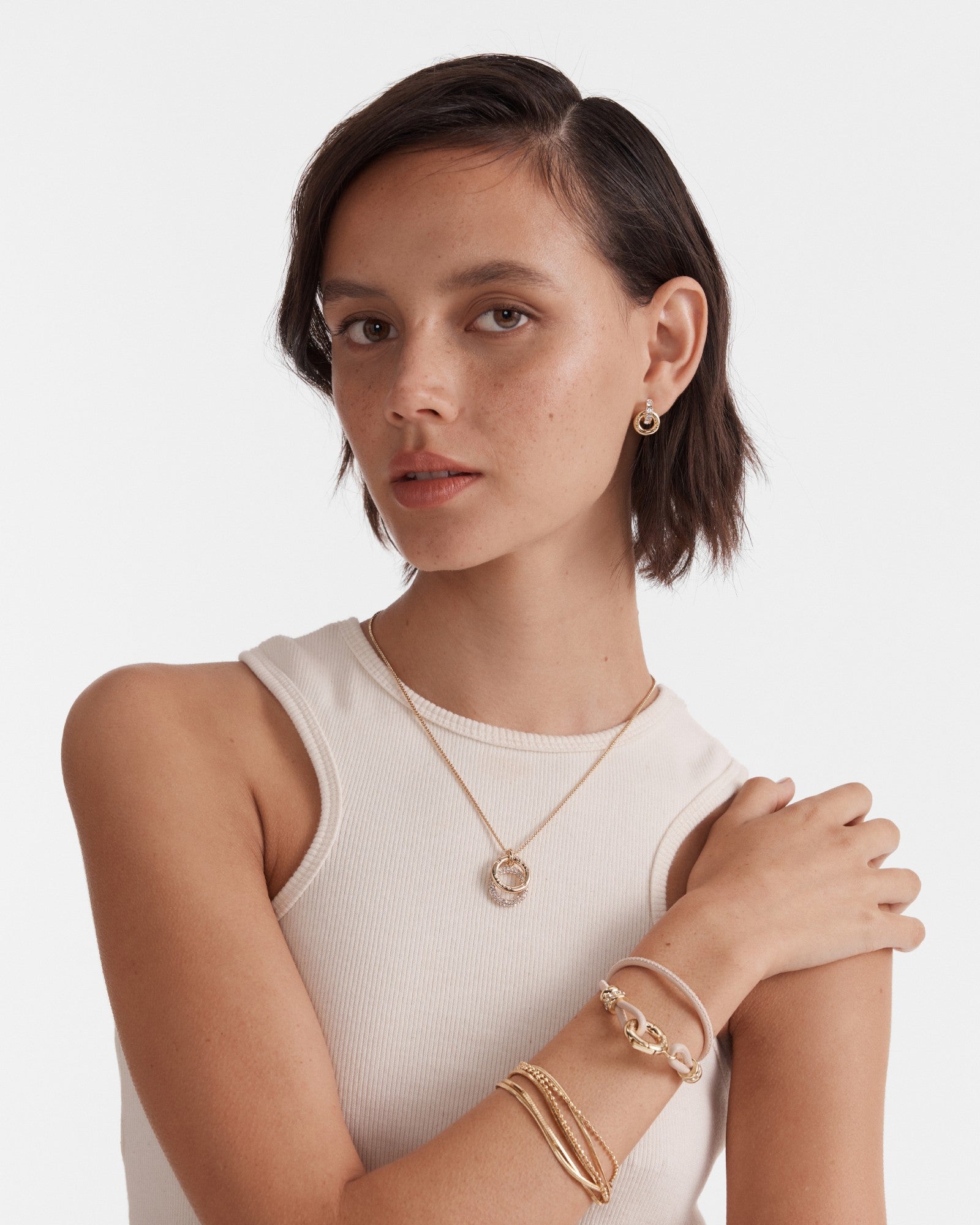Circulate Stud Earrings - Gold