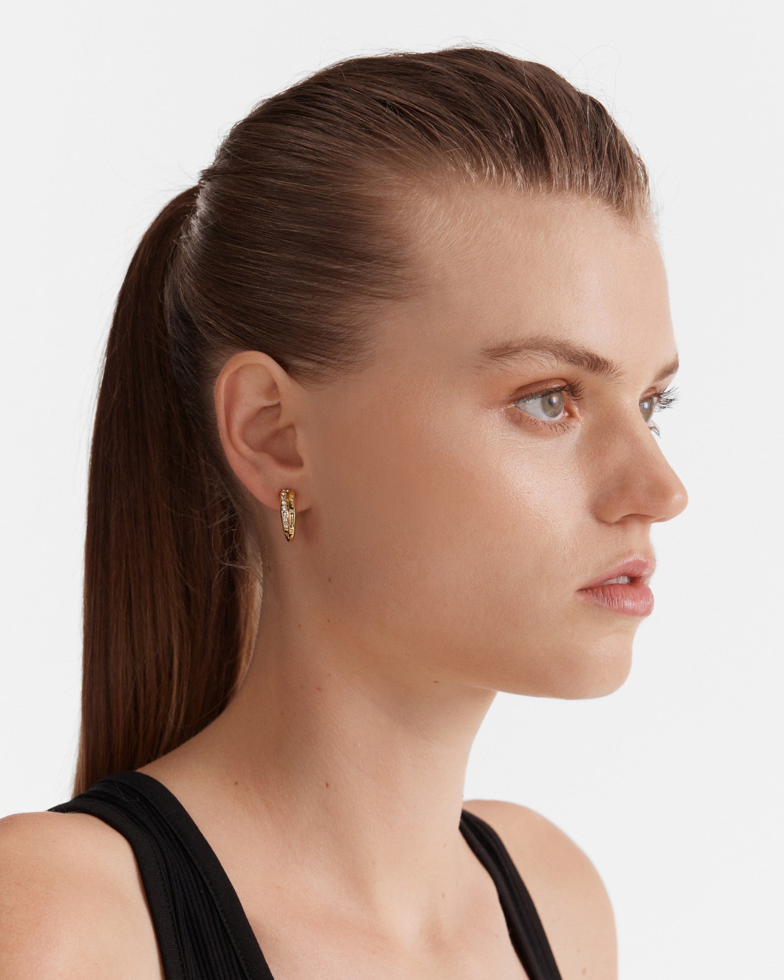 Circulate Hoop Earrings - Gold