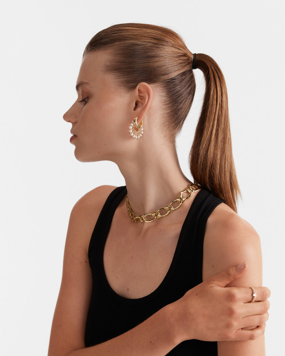 Circulate Hoop Earrings - Gold