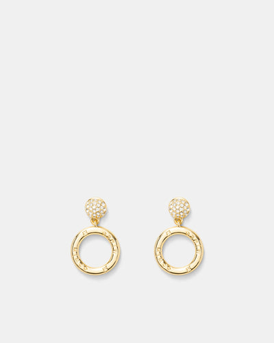Circulate Drop Earrings - Gold