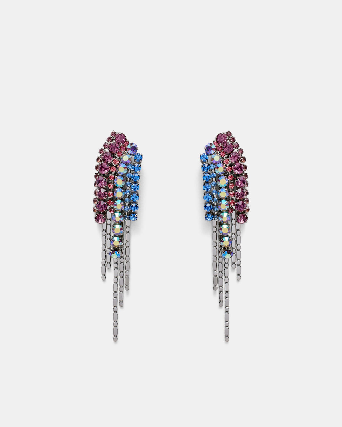 Barbarella Fringe Earrings - Galactic Purple