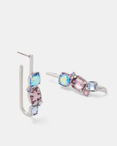 Barbarella Hoop Earrings - Galactic Purple