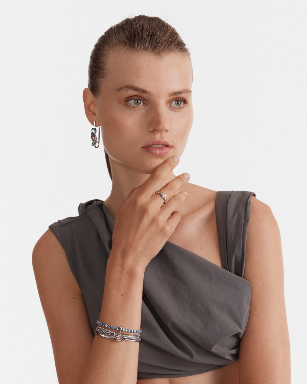Barbarella Hoop Earrings - Galactic Purple
