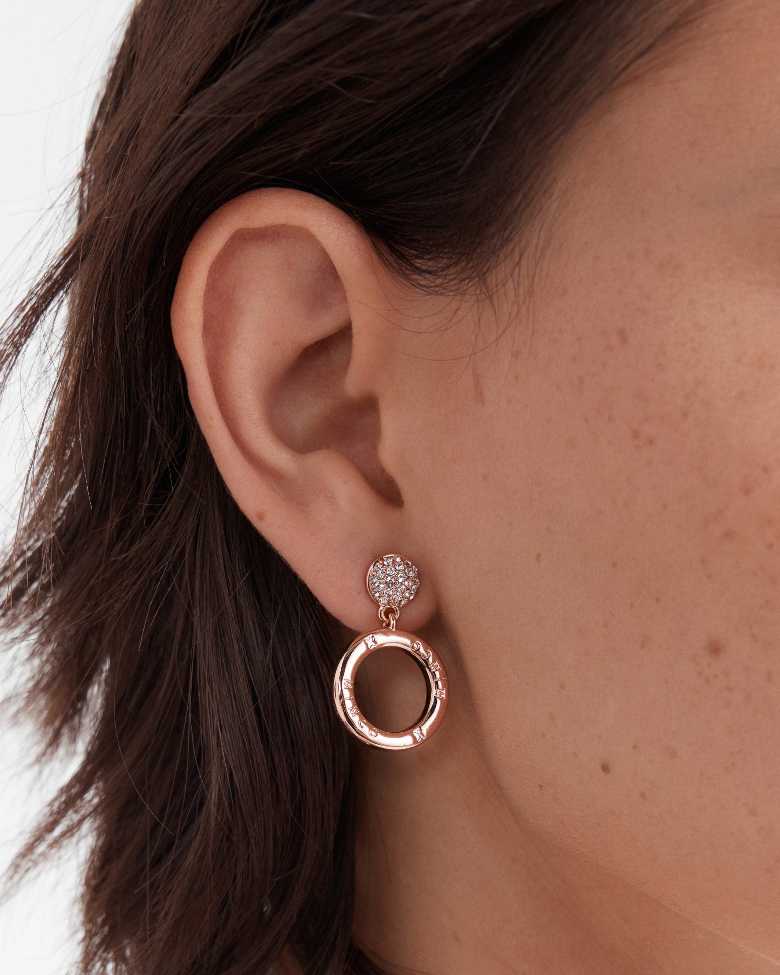 Circulate Drop Earrings - Rose Gold