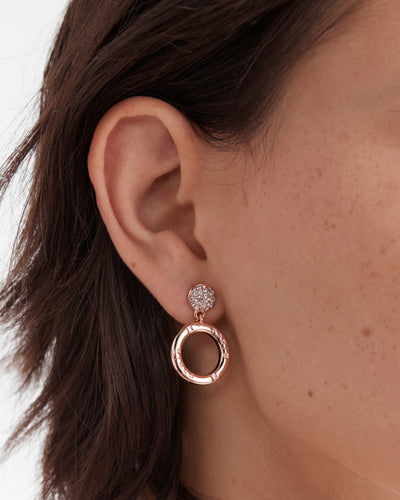 Circulate Drop Earrings - Rose Gold