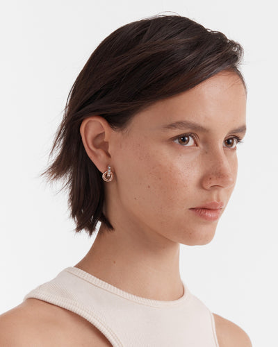 Circulate Stud Earrings - Rose Gold