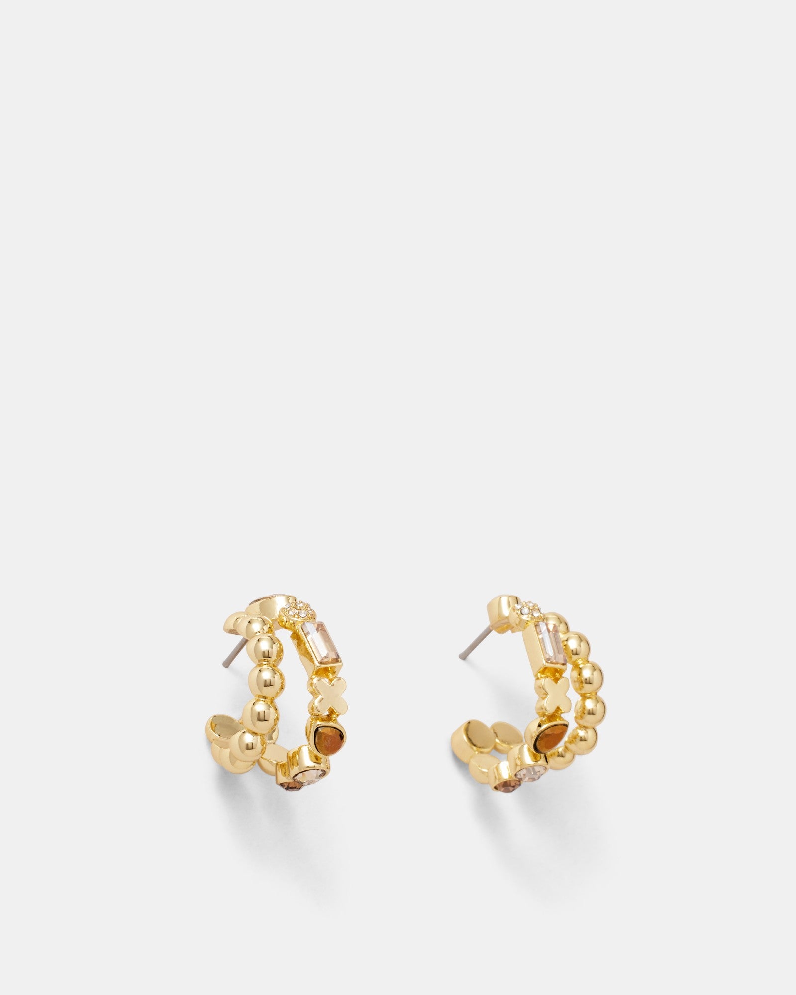 Paradisal Double Hoop Earrings - Gold