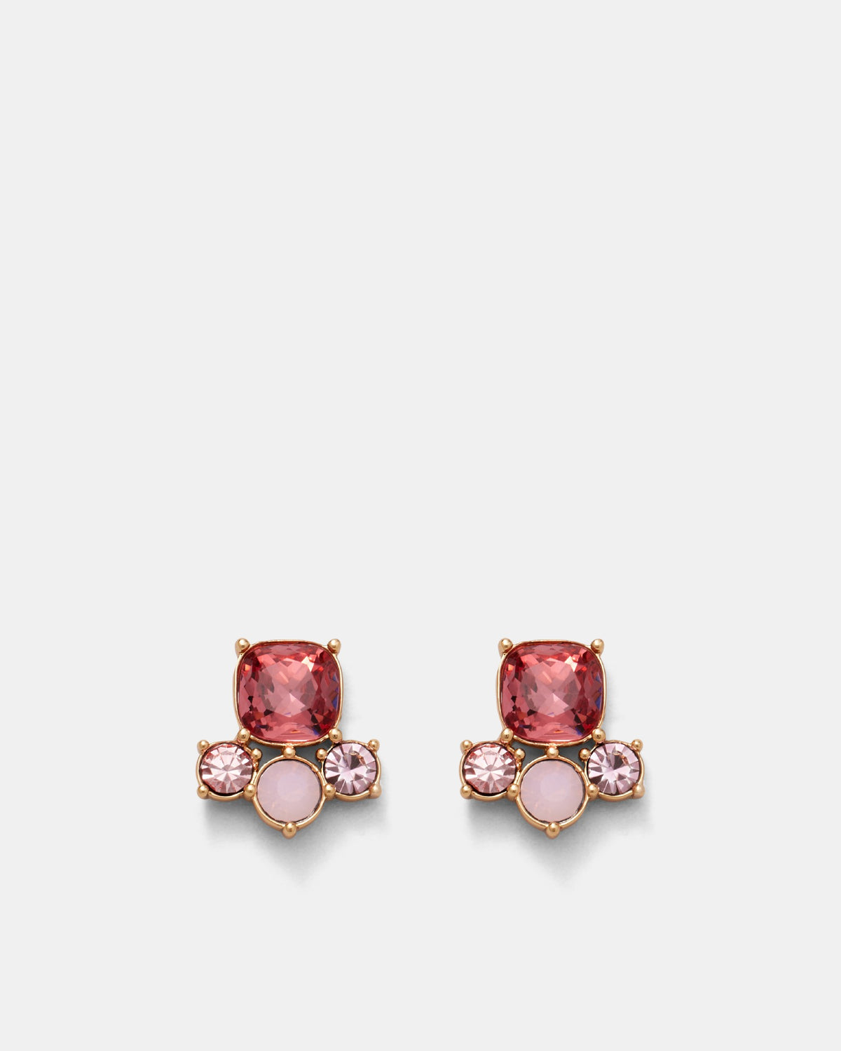 Barbarella Stud Earrings - Coral Dusk