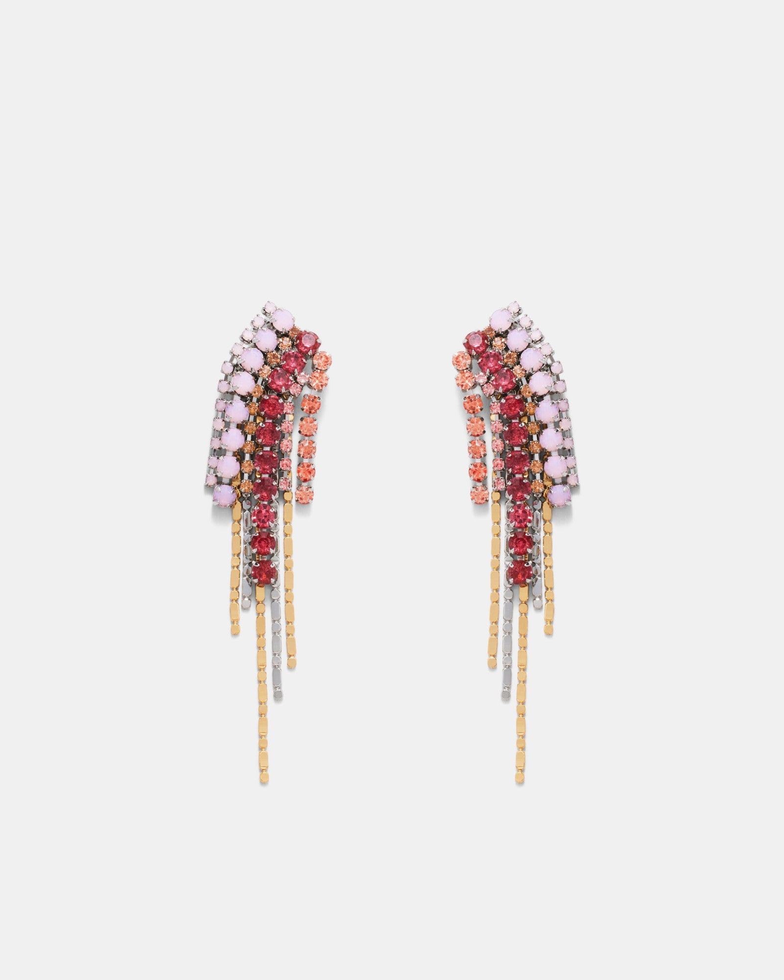 Barbarella Fringe Earrings - Coral Dusk