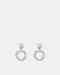 Circulate Drop Earrings - Silver
