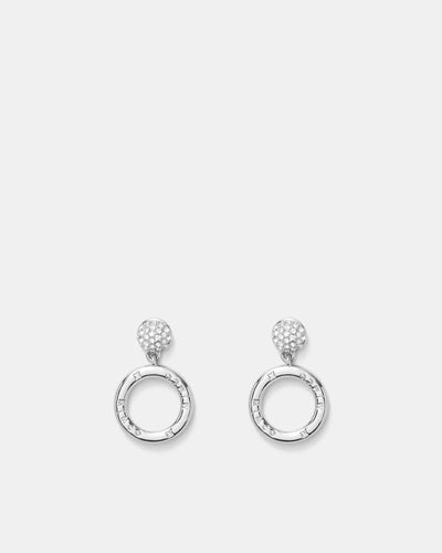 Circulate Drop Earrings - Silver