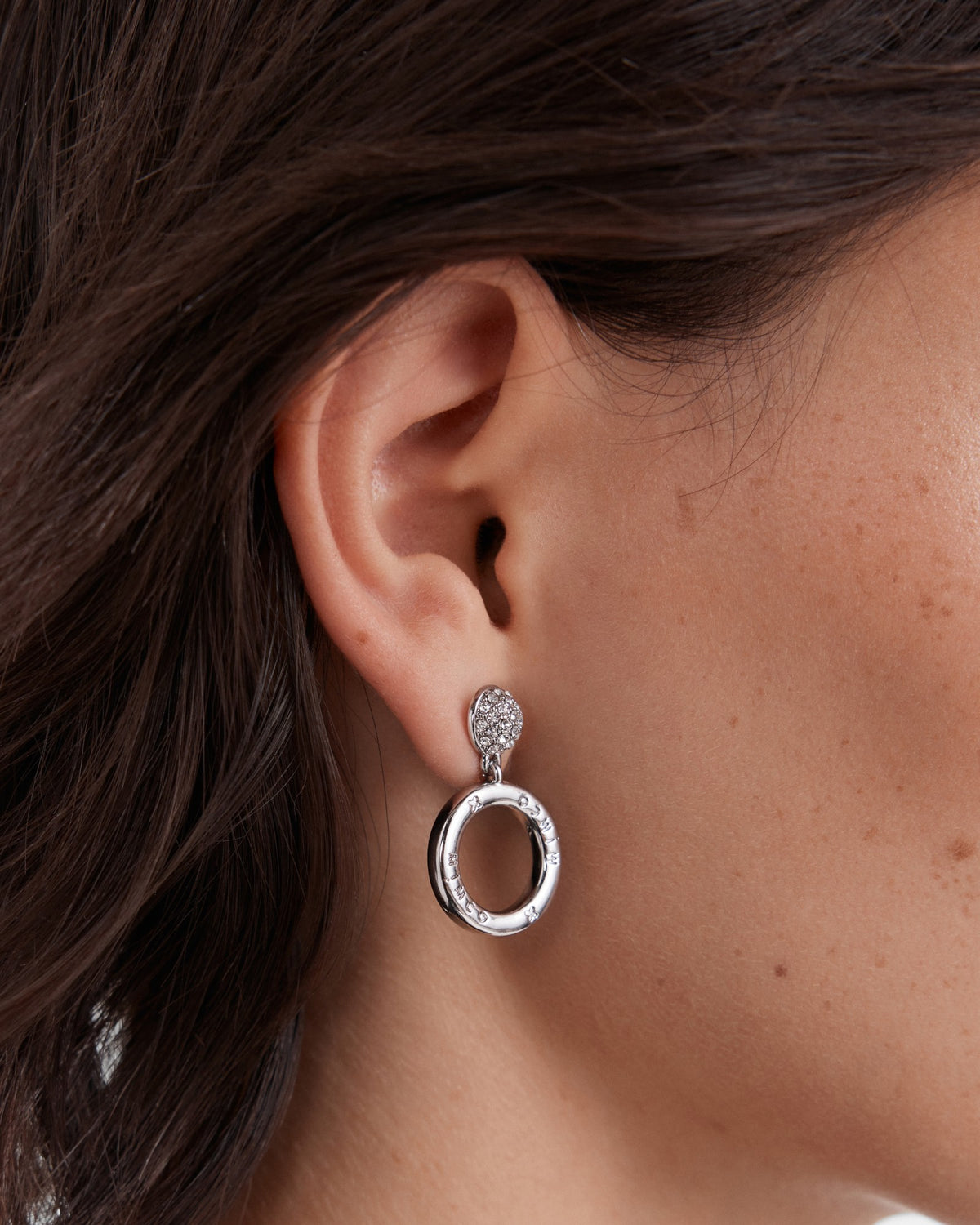 Circulate Drop Earrings - Silver