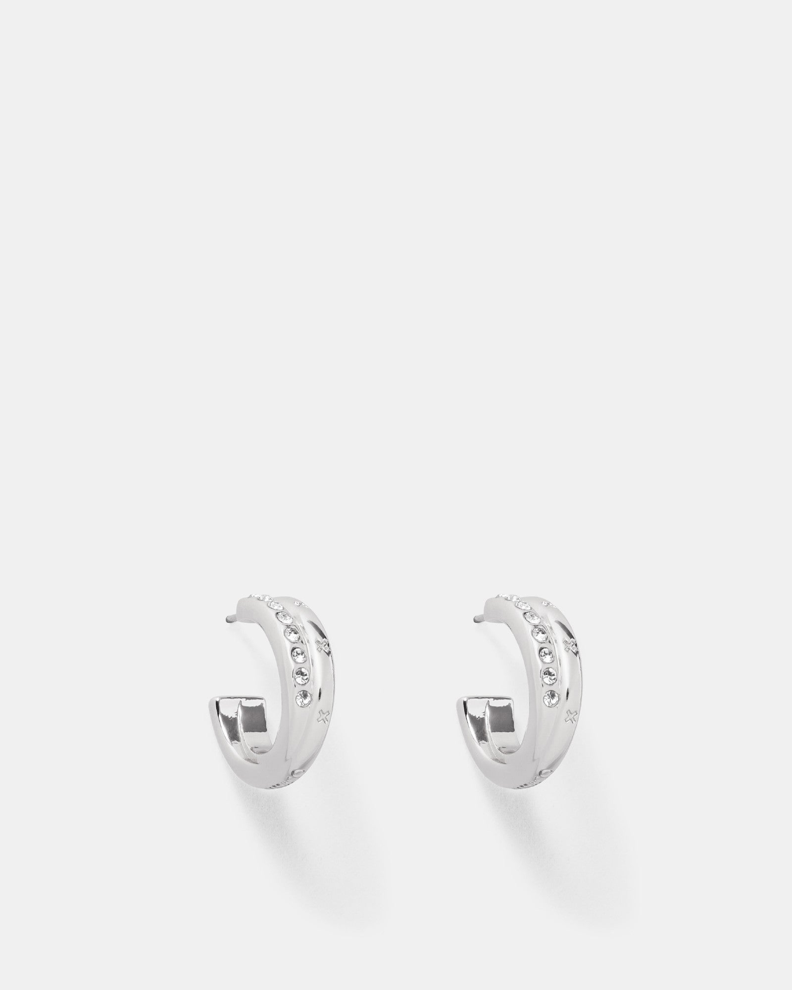 Circulate Hoop Earrings - Silver