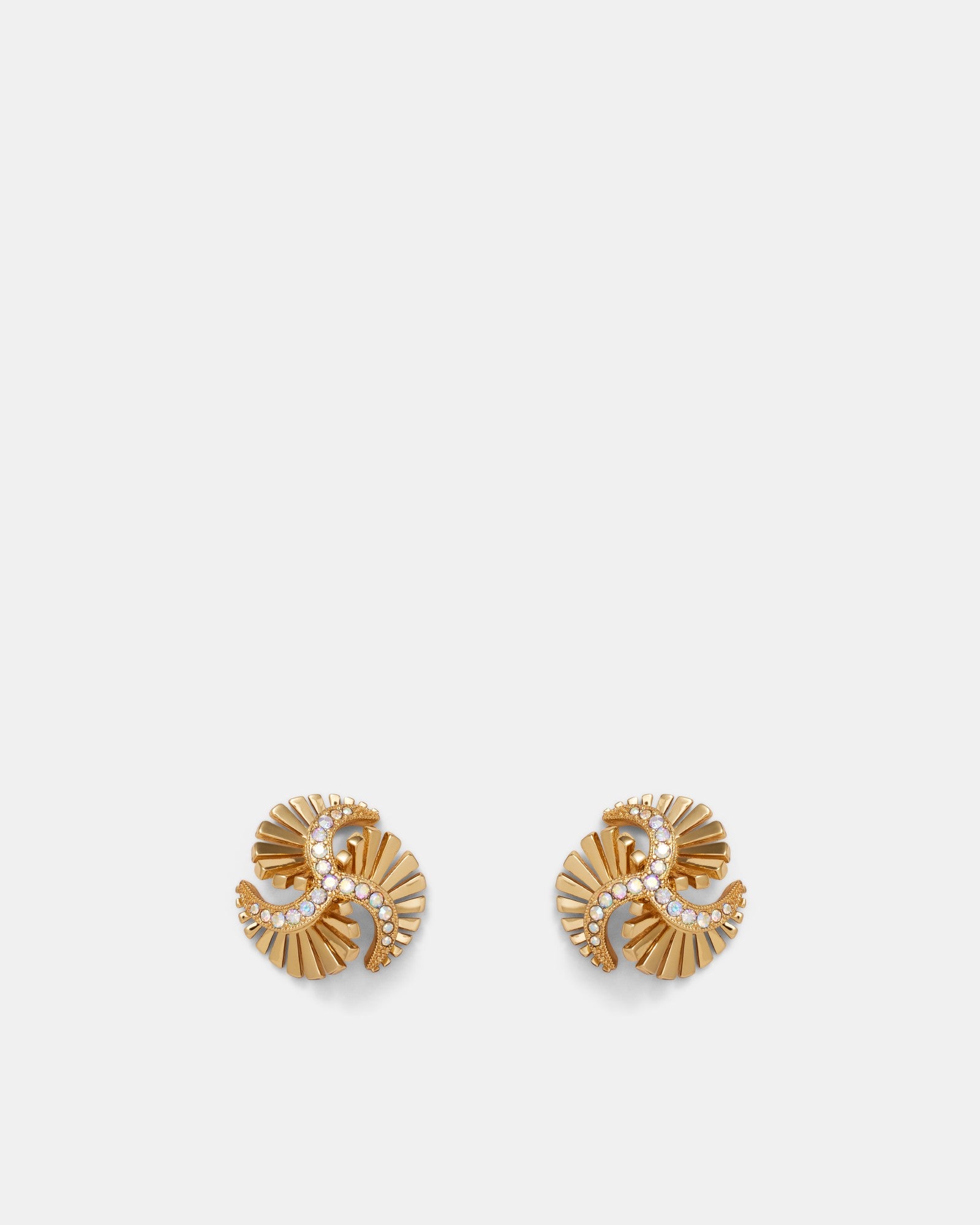 Vortex Stud Earrings - Crystal