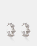 Tropospheric Hoop Earrings - Silver