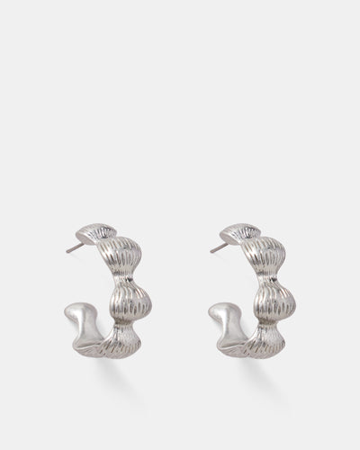 Tropospheric Hoop Earrings - Silver