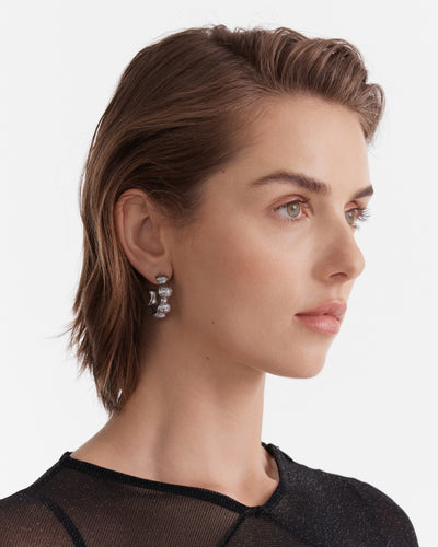 Tropospheric Hoop Earrings - Silver