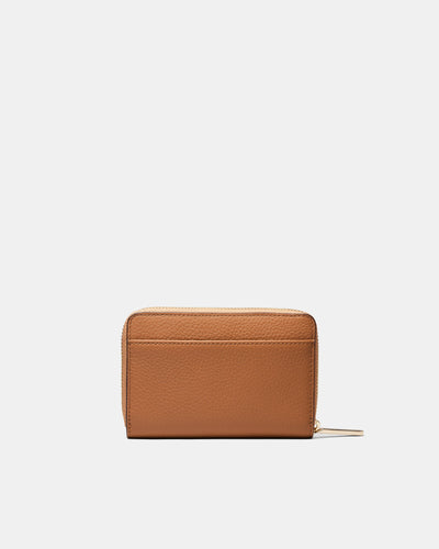 Patch Leather Medium Wallet - Caramel