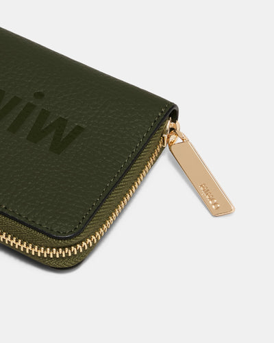 Patch Leather Medium Wallet - Winter Moss