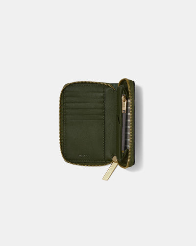 Patch Leather Medium Wallet - Winter Moss