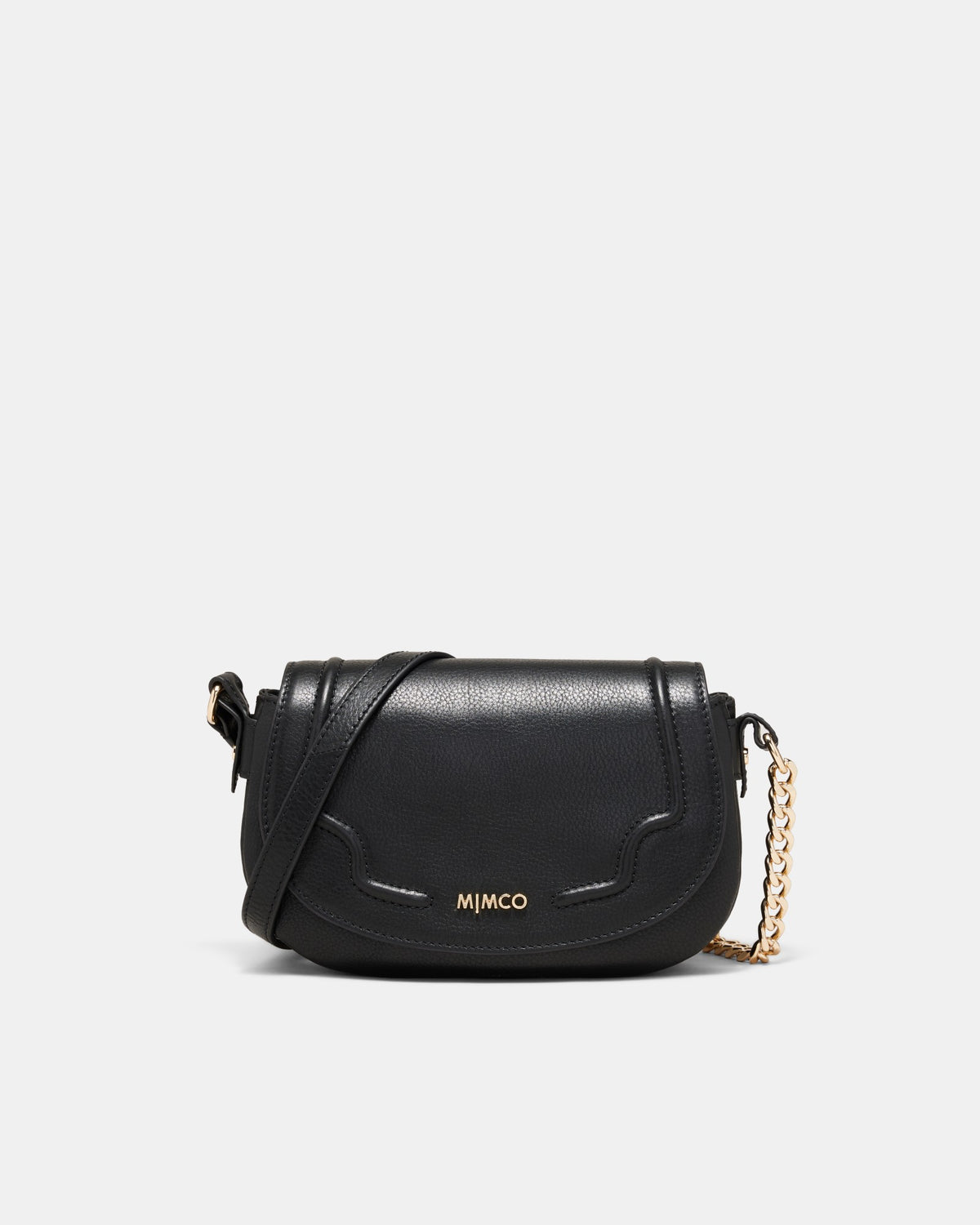 Treasure Saddle Crossbody Bag - Black Light Gold