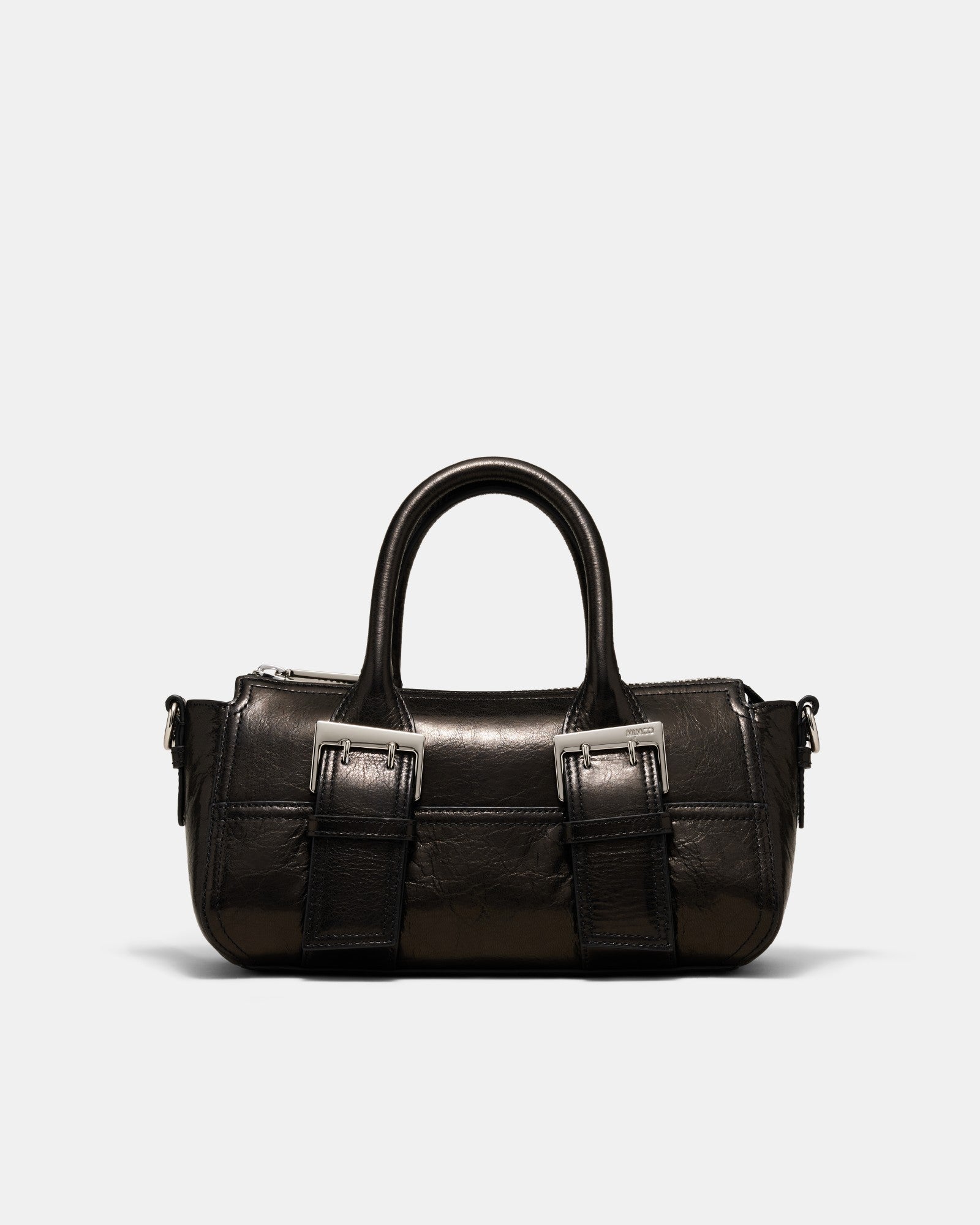 Buckle Up East West Bowler Bag - Bitter Chocolate