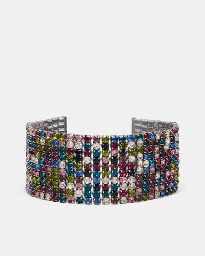Dazzle Crystal Choker Necklace - Multicolour