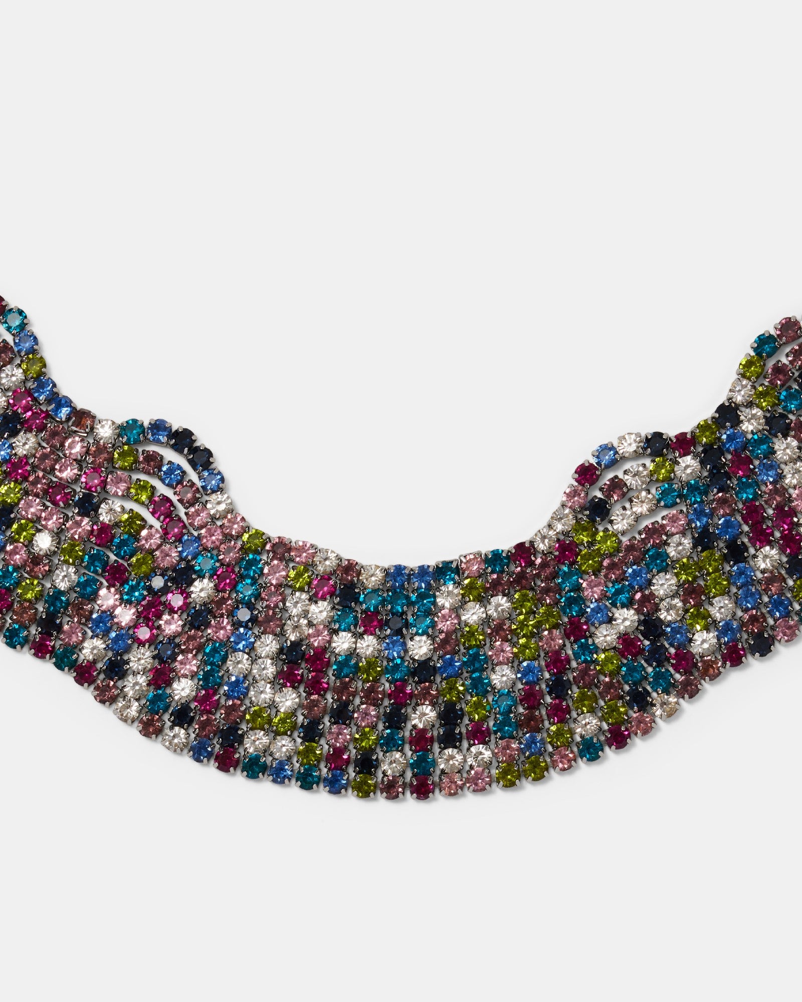 Dazzle Crystal Choker Necklace - Multicolour